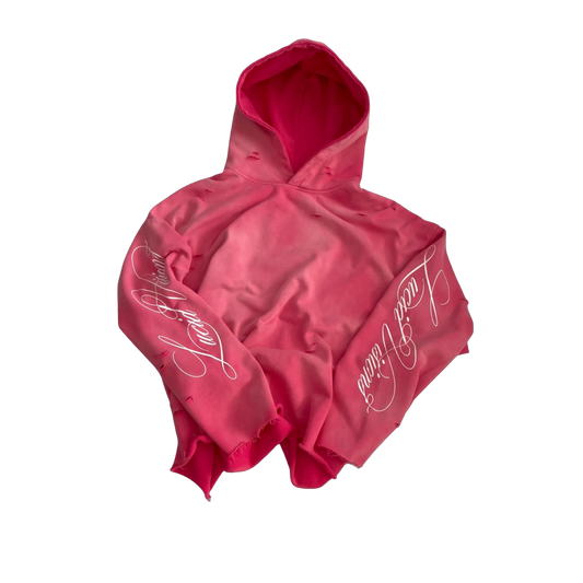 'Broken Rose' Distressed Hoodie